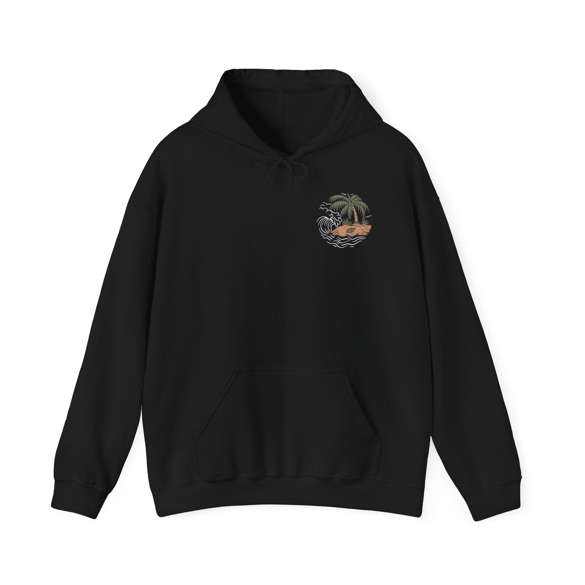 Hoodie Tropical Vibes - Sweat-shirt unisexe Heavy Blend™, tenue décontractée pour la plage, cadeau pour les voyageurs, mode estivale, vêtements style insulaire