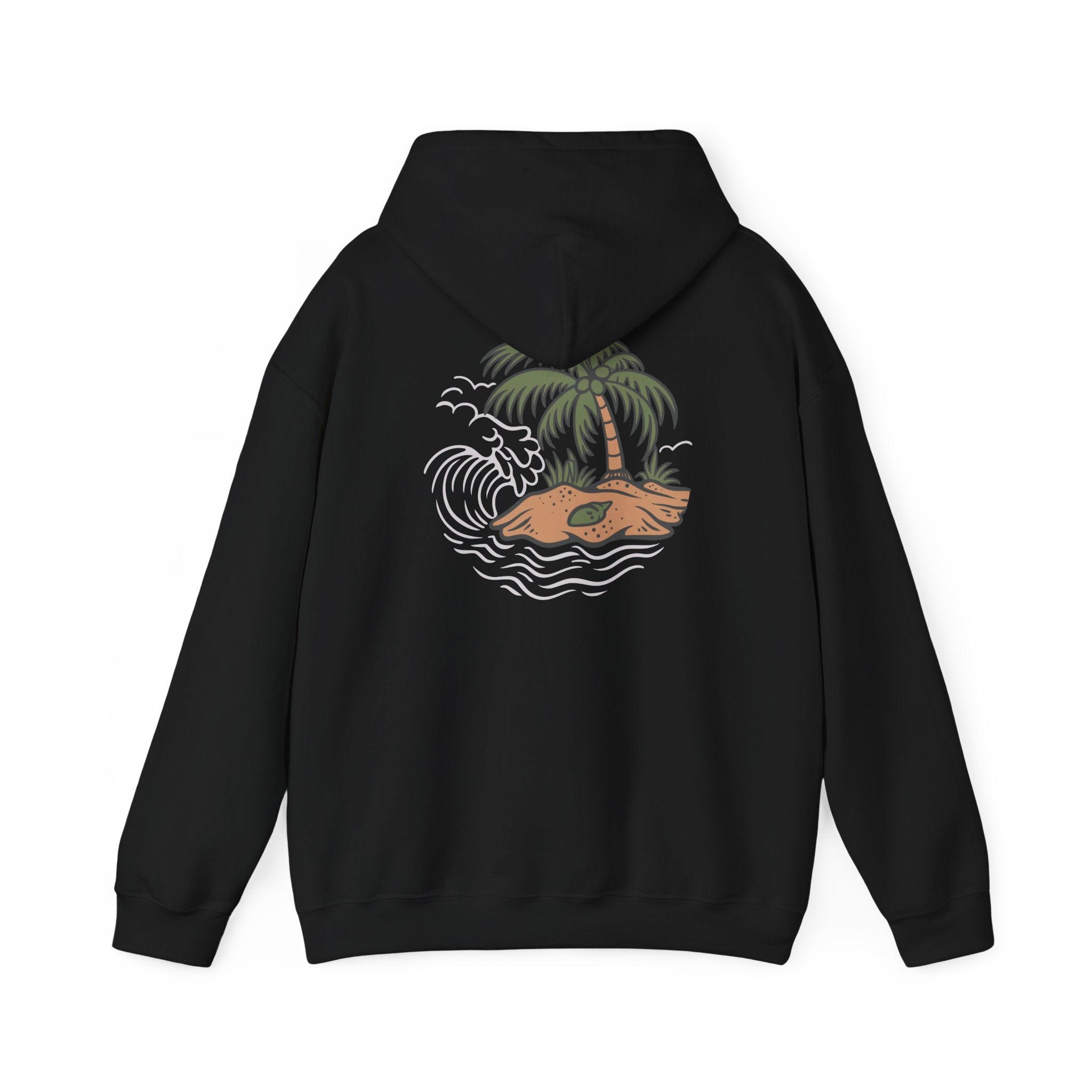 Hoodie Tropical Vibes - Sweat-shirt unisexe Heavy Blend™, tenue décontractée pour la plage, cadeau pour les voyageurs, mode estivale, vêtements style insulaire