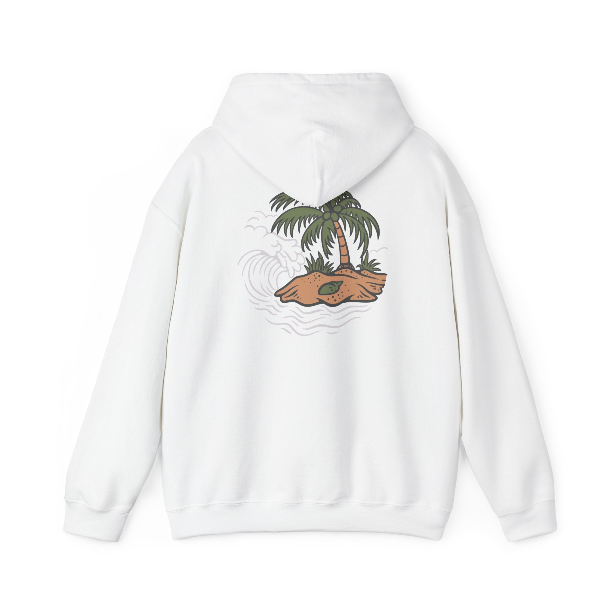 Hoodie Tropical Vibes - Sweat-shirt unisexe Heavy Blend™, tenue décontractée pour la plage, cadeau pour les voyageurs, mode estivale, vêtements style insulaire