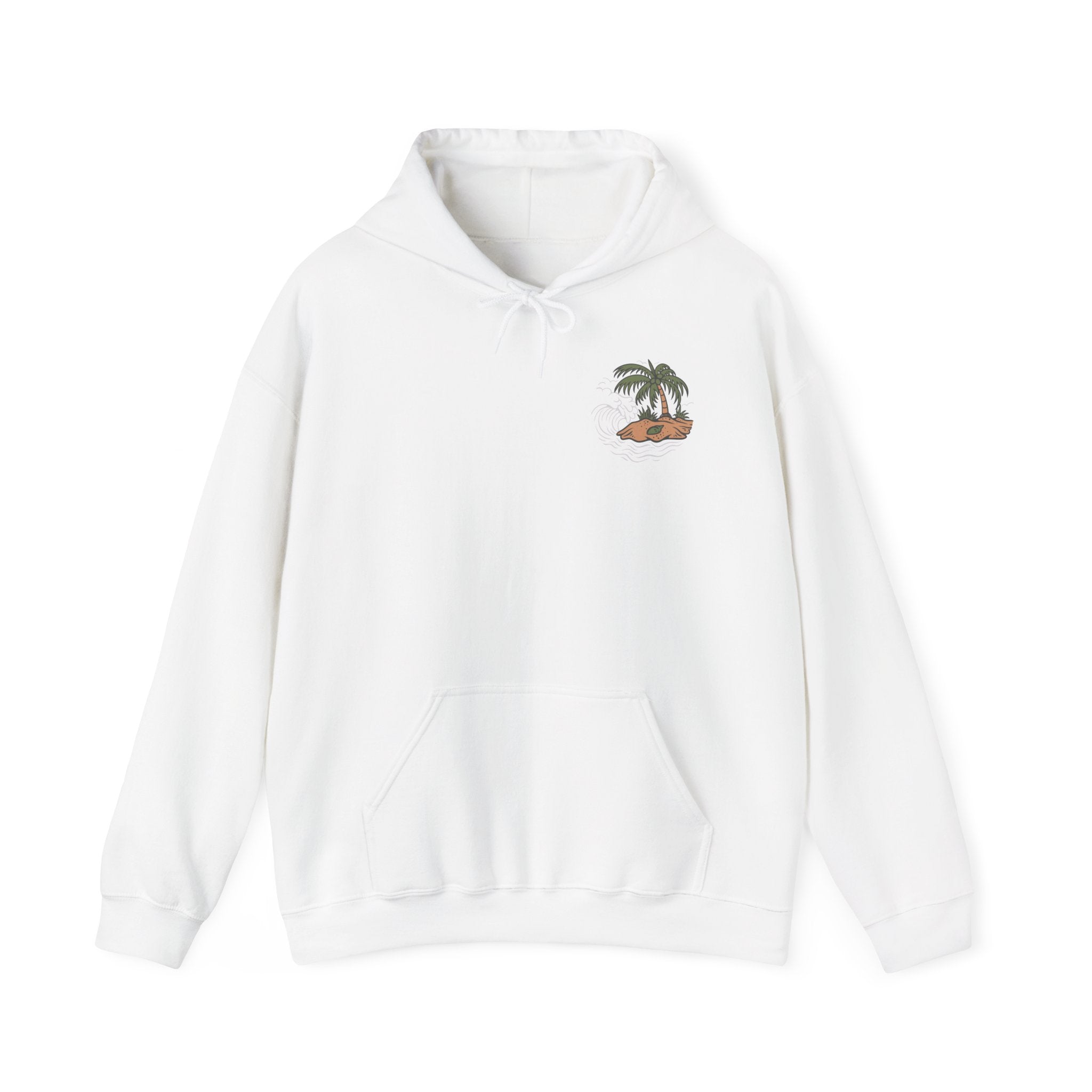 Hoodie Tropical Vibes - Sweat-shirt unisexe Heavy Blend™, tenue décontractée pour la plage, cadeau pour les voyageurs, mode estivale, vêtements style insulaire