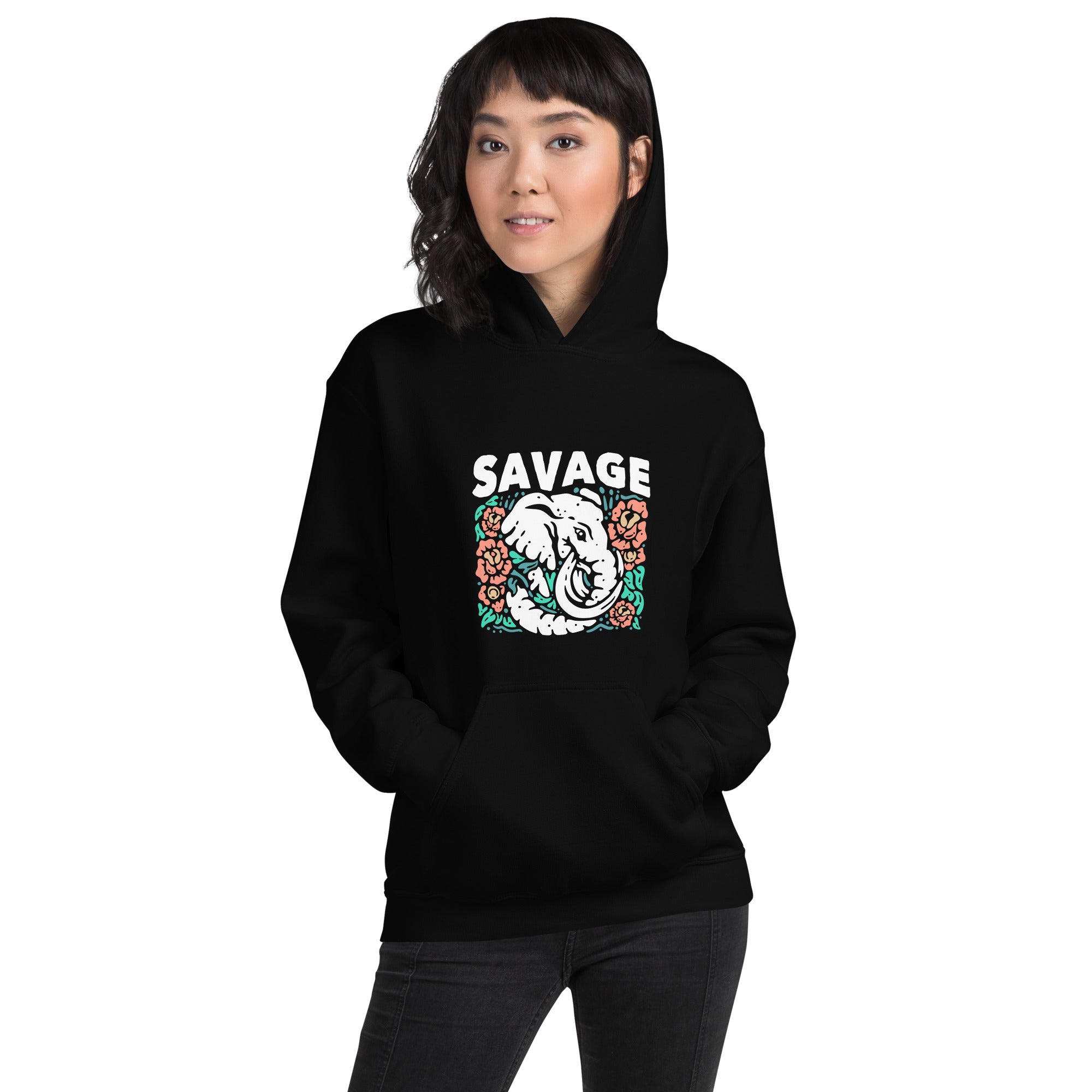 Sweat à capuche unisexe Savage
