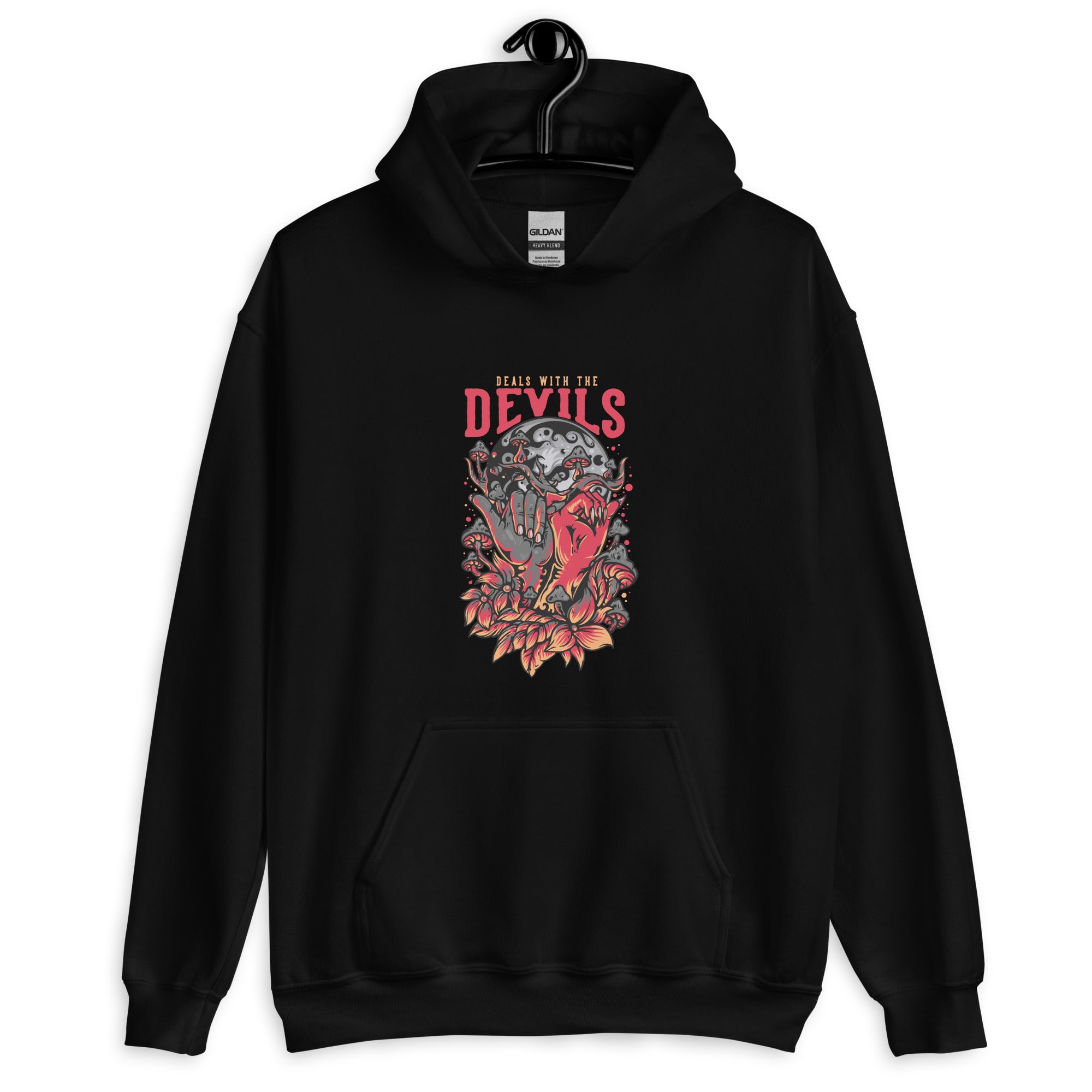 Le Diable Traque-Design Avant Sweat à Capuche Unisexe